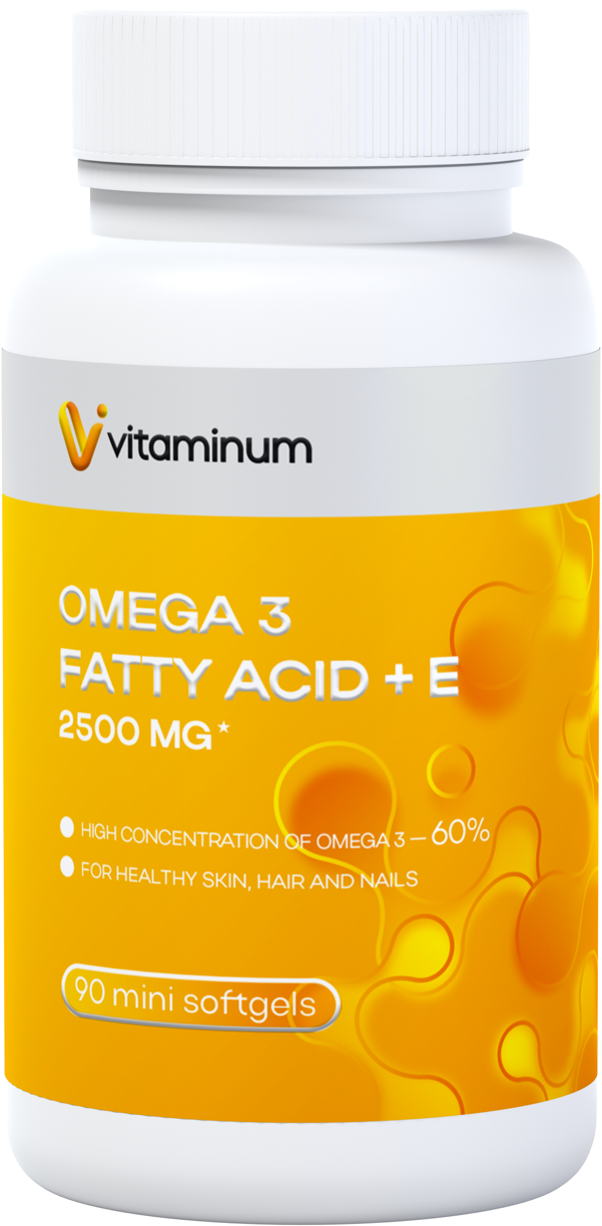  Vitaminum "ОМЕГА 3 ЖИРНЫЕ КИСЛОТЫ 60% + витамин Е" 700 мг 90 капсул  в Нефтекамске