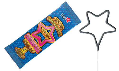  Бенгальские свечи фигурные 2 шт "Звездочка"  в Нефтекамске